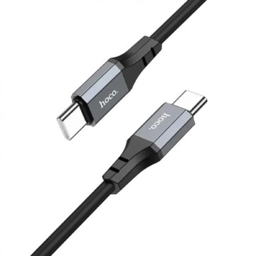 Cablu de date Hoco (X92) - Tip-C la Tip-C, 60W, 3m - Negru - Img 2