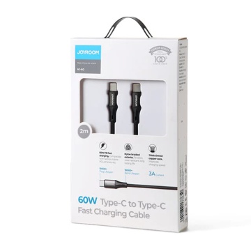 Cablu de date JoyRoom (S-2030N1) - tip C la tip C, incarcare rapida 60 W, 3 A, 2 m - Negru - Img 2