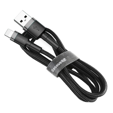 Cablu de date Lightning Baseus, 2.4A, 480Mbps, 50cm, CALKLF-AG1 - Gri - Img 2