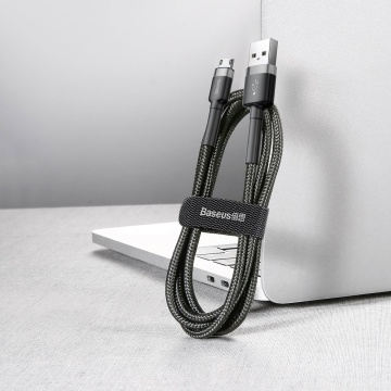 Cablu de date Micro-USB Baseus, 1.5A, 2m, negru, CAMKLF-CG1 - Img 7