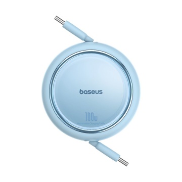 Cablu de date Super Fast Charging PD100W Baseus Free2Draw Mini - Albastru - Img 3