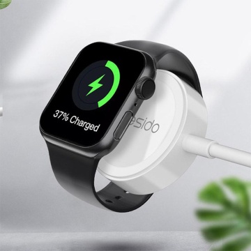 Cablu incarcare Apple Watch wireless, Lightning iPhone Yesido CA70, alb - Img 2