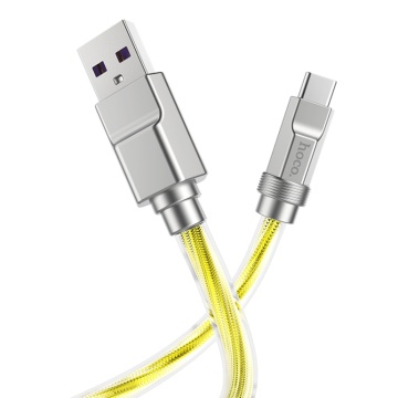 Cablu Super Fast Charge USB Type-C PD100W Hoco U113, 1m, Auriu - Img 2