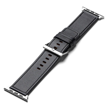 Curea Apple Watch 1/2/3/4/5/6/7/8/9/10/SE/SE 2/Ultra/Ultra 2 (42/44/45/46/49mm) Ringke Leather One Basic Bold - Negru - Img 3