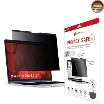 Folie premium MacBook Pro 16" 2022 Displex Laptop Privacy Safe- Negru - Img 1