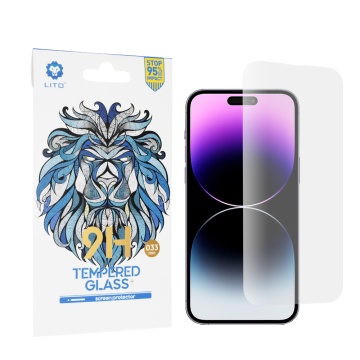 Folie sticla iPhone 14 Pro Max Lito 9HTempered Glass, Clear - Img 1