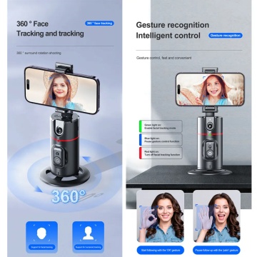 Gimbal telefon cu AI face tracking 360 Techsuit P02 - Negru - Img 3