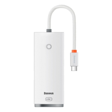 Hub tip C la 4xUSB 3.0, tip C Baseus, 25cm, WKQX030302 - Alb - Img 1