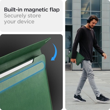 Husa 360 pentru laptop 15-16" Spigen Valentinus Sleeve -Verde - Img 6