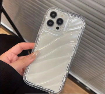 Husa din silicon IPhone 14 Pro, transparenta, striații - Img 3