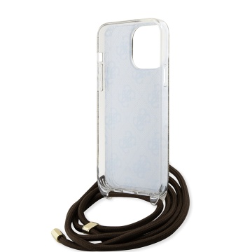Husa Guess Crossbody Cord 4G Print iPhone 15 Pro GUHCP15LHC4SEW -Maro - Img 6