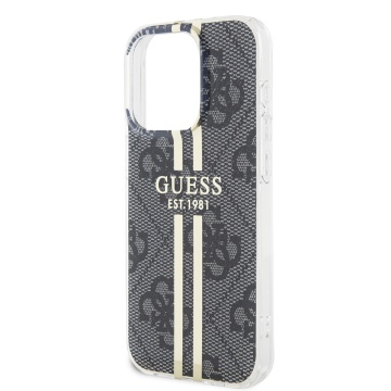 Husa Guess Hardcase IML 4G Gold Stripe iPhone 15 Pro GUHCP15LH4PSEGK- Negru - Img 6