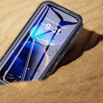 Husa impermeabila iPhone 16 Pro ShellBox Waterproof IP68 - Negru - Img 5