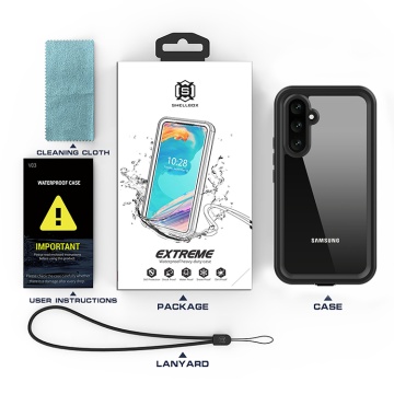 Husa impermeabila Samsung Galaxy A54 ShellBox Waterproof IP68 - Negru - Img 2