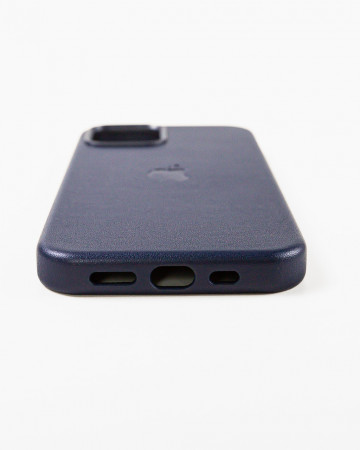 Husa Iphone 12 Pro din piele naturala Albastra MagSafe - Img 3
