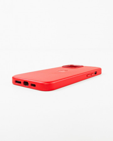 Husa Iphone 12 Pro Max din piele naturala Rosu MagSafe - Img 2