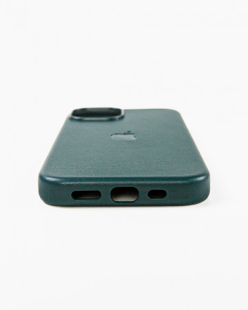 Husa Iphone 14 din piele naturala Verde MagSafe - Img 3