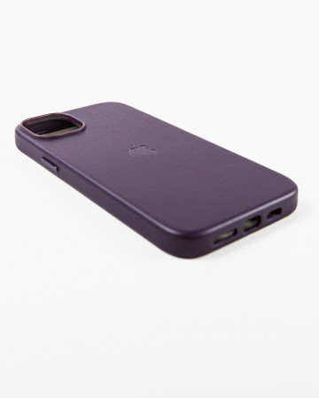 Husa Iphone 14 Plus din piele naturala Mov MagSafe - Img 4