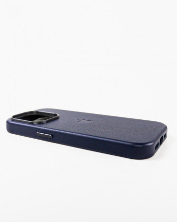 Husa Iphone 14 Pro din piele naturala Albastra MagSafe - Img 4