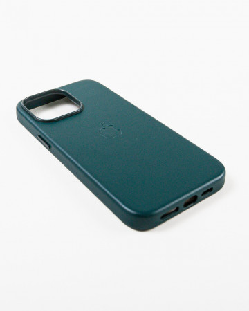 Husa Iphone 14 Pro Max din piele naturala Verde MagSafe - Img 4