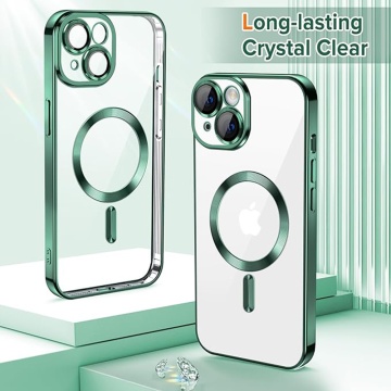 Husa Iphone 14 Techsuit - Luxury Crystal MagSafe, Verde - Img 2