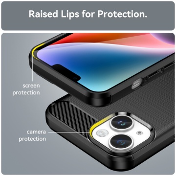Husa iPhone 15 Plus Carbon, Negru - Img 4