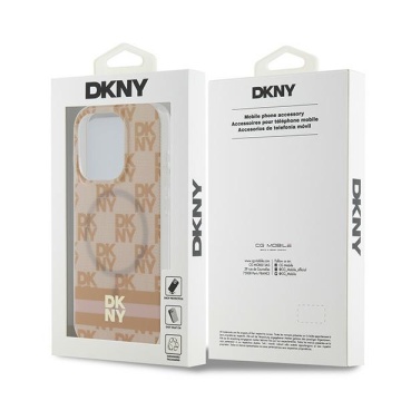 Husa iPhone 15 Pro - DKNY IML Checkered Mono Pattern & Printed Stripes MagSafe (DKHMP15LHCPTSP) - Pink - Img 4