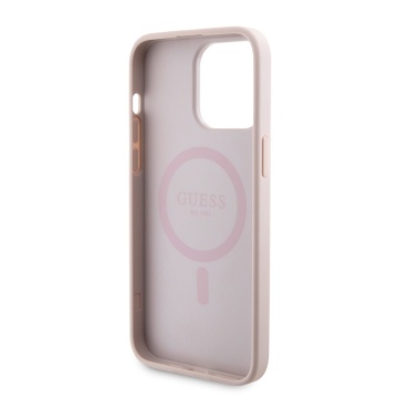 Husa iPhone 15 Pro Max Guess Hardcase Powerbank MagSafe GUBPM5P15X4GEMGP - Roz - Img 3