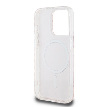 Husa iPhone 15 Pro originala Guess IML GCube MagSafe GUHMP15LHGCUSTGP- Roz - Img 6