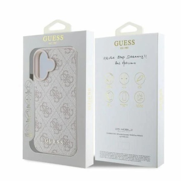 Husa iPhone 16 Plus Guess Hardcase 4G Classic - Roz - Img 2