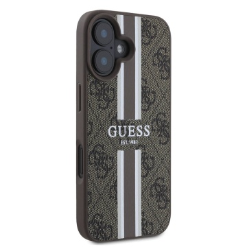 Husa iPhone 16 Plus Guess Hardcase 4G Printed Stripes MagSafe - Maro - Img 6