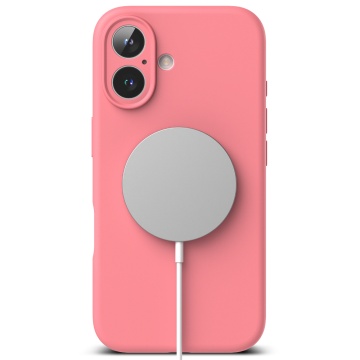 Husa iPhone 16 Plus Ringke Silicone Magnetic MagSafe - Roz - Img 4