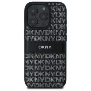Husa iPhone 16 Pro Max - DKNY Leather Hardcase Texture Pattern Tonal Stripe (DKHCP16XPRTHSLK) - Black - Img 5