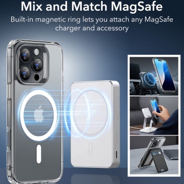 Husa iPhone 16 Pro Max ESR Classic Hybrid HaloLock- Clear Frost - Img 4