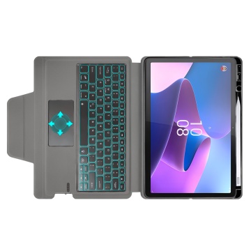 Husa Lenovo Tab P11 Pro Gen 2 11.2 -Techsuit - KeyTab Pro (cu tastatură fără fir RGB/suport stilou) - Negru (Copy 6) - Img 3