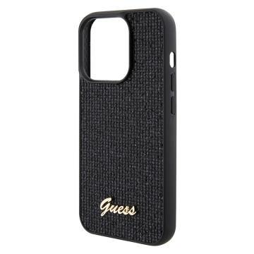 Husa originala Guess iPhone 15 Pro Disco Metal Scrip GUHCP15LPMSDGSK - Negru - Img 6