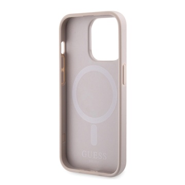 Husa originala Guess iPhone 15 Pro Hardcase 4G Printed Stripes MagSaf GUHMP15LP4RPSP- Roz - Img 4
