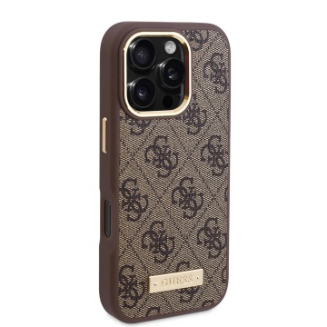 Husa originala Guess iPhone 16 Pro Hardcase 4G Logo Plate MagSafe - Negru - Img 4