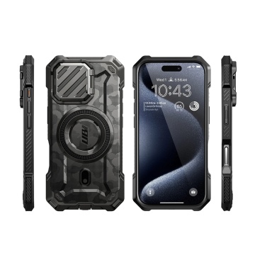 Husa pentru iPhone 16 Pro Max - Supcase Unicorn Beetle XT MagSafe - Camo Gray - Img 2