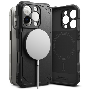 Husa pentru iPhone 16 Pro - Ringke Rugged Gear MagSafe - Black - Img 1