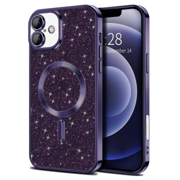 Husa premium iPhone 16 Plus Techsuit Luxury Glitter MagSafe - Mov - Img 1