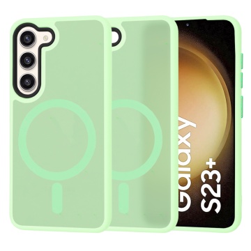 Husa Samsung Galaxy S23 Plus Techsuit HaloFrost MagSafe Series, Green - Img 1