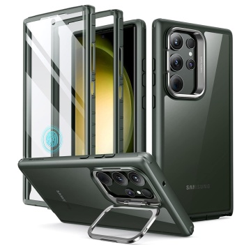 Husa Samsung Galaxy S23 Ultra ESR Shock Armor Kickstand, Clear Green - Img 1