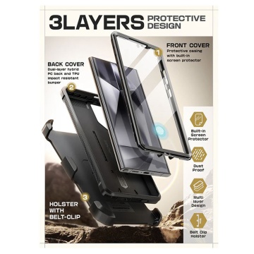 Husa Samsung Galaxy S24 Ultra Supcase Unicorn Beetle Pro, Black Ripple - Img 6