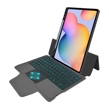 Husa Samsung Galaxy Tab S6 Lite (2020/2022/2024) -Techsuit - KeyTab Pro (cu tastatură fără fir RGB/suport stilou) - Negru (Copy 9) - Img 2