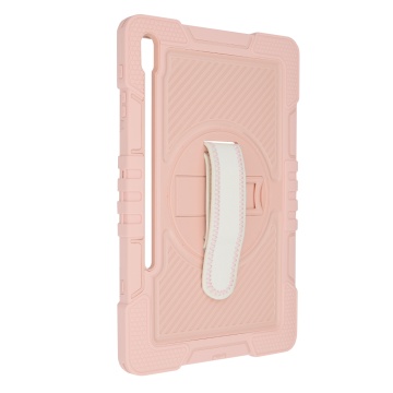 Husa Samsung Galaxy Tab S7 Plus 12.4 T970/T976 Techsuit StripeShell 360 - Roz - Img 5