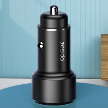 Incarcator auto Fast Charge Yesido Y43 2x USB 3.0, 36W, negru - Img 3
