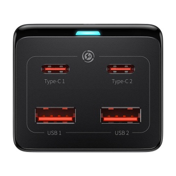 Incarcator de perete/Backstrip Baseus(PSZM000401) - GaN3 Pro, 2xUSB, 2xUSB-C, AC, 100W - Negru - Img 5
