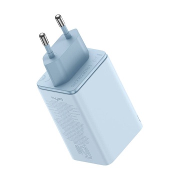 Incarcator de perete Baseus GaN (P10162701313-00) - 2x USB, 2x Type-C, 65W + tip C la Tip-C - albastru - Img 5