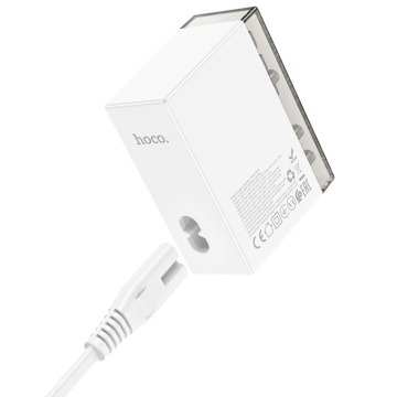 Incarcator de perete Hoco, Fuerza (N36) - 3x USB, 3x Type-C, 65W cu cablu DC - Alb - Img 2